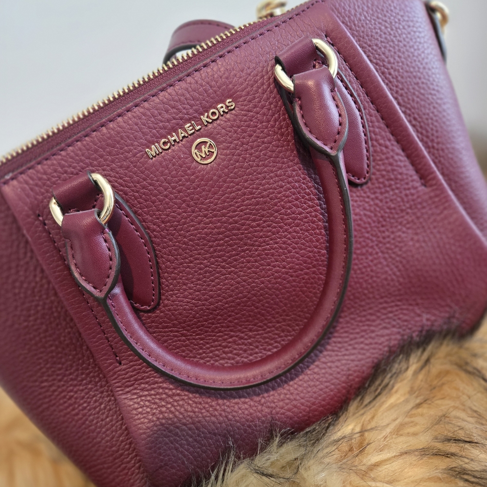 Michael Kors Burgundy Leather Tote Bag
